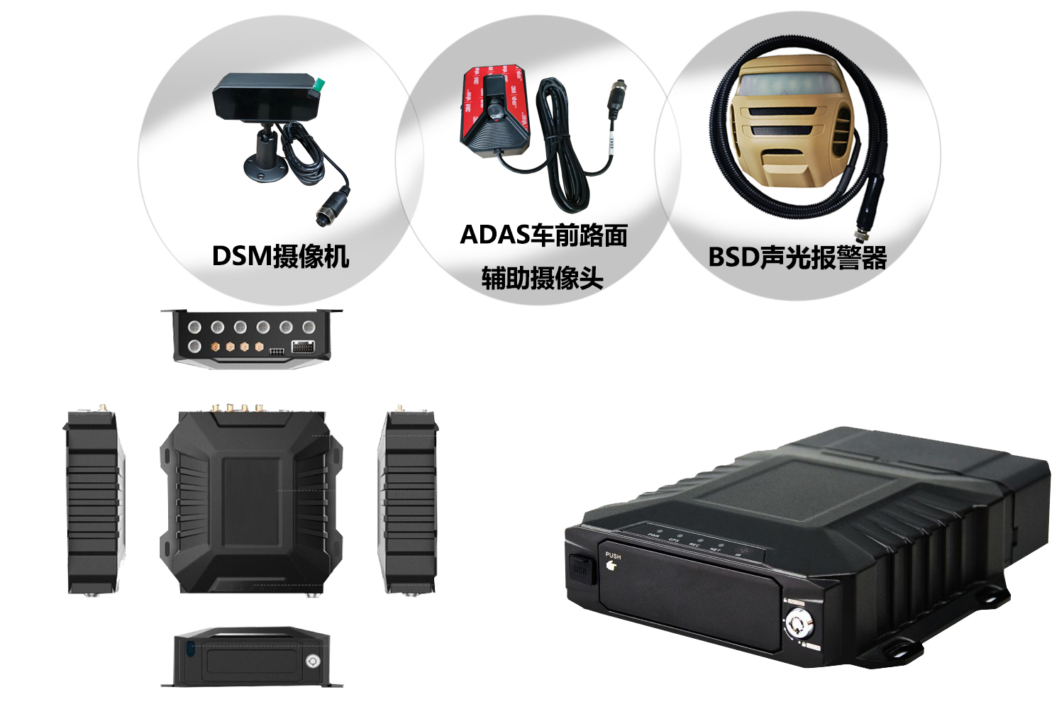 ADAS+DSM+BSD+DVR四合一车载主机